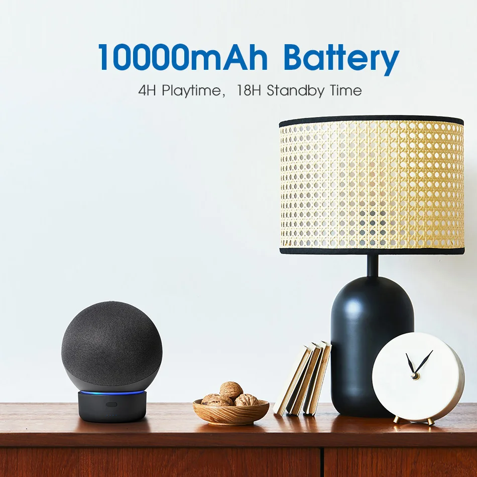 E4 батарея база для всех new Echo 4 го поколения Amazon Alexa динамик 10000 мАч портативный