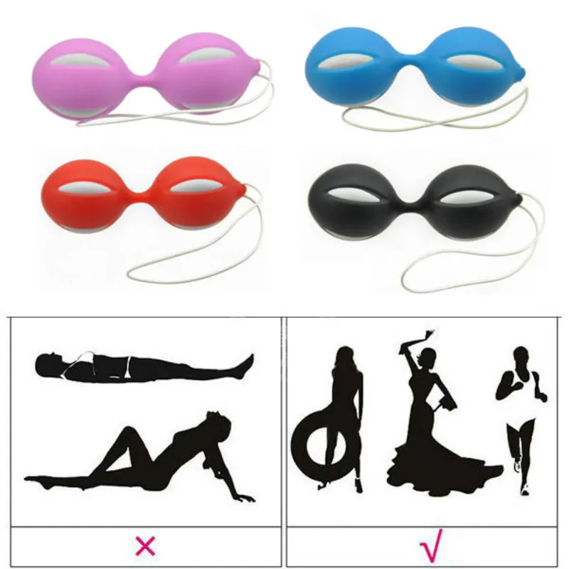 Женский Смарт дуотона вагинальные шарики geisha balls взвешенный Кегеля Вагинальный