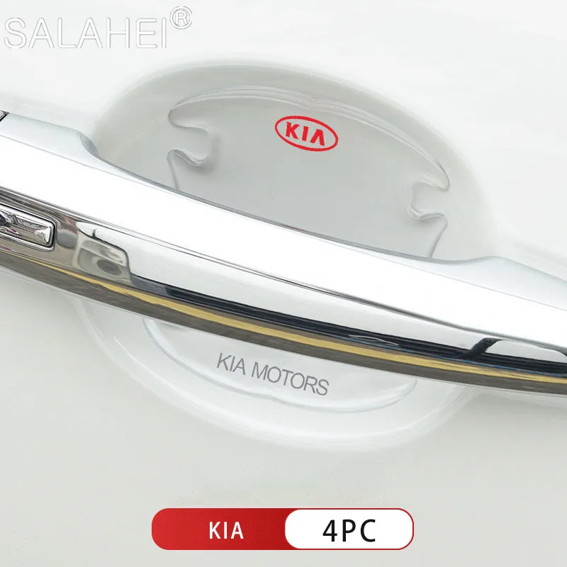 

For Kia Motors K2 K3 K5 Sportage 3 Sorento Ceed Cerato R Rio 3 4 K2 K3 X-Line 4Pcs Car Sticker Door Bowl Anti-scratch Tape