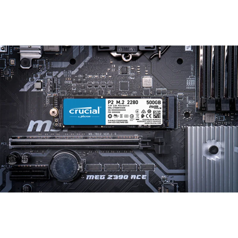 Оригинальный SSD Crucial P2 Micron 1 ТБ 2 ТБ интерфейс M.2 (протокол NVMe) 3D NAND NVMe PCIe внутренний твердотельный накопитель.