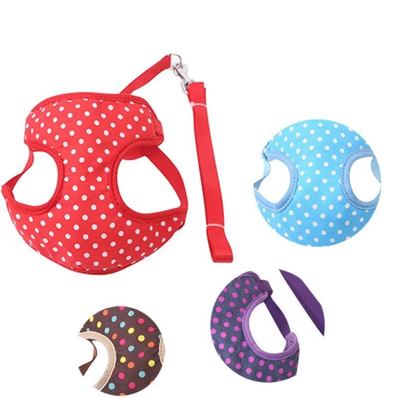 Модные Щенок поводок для питомца собаки горошек милые малых и средних собак