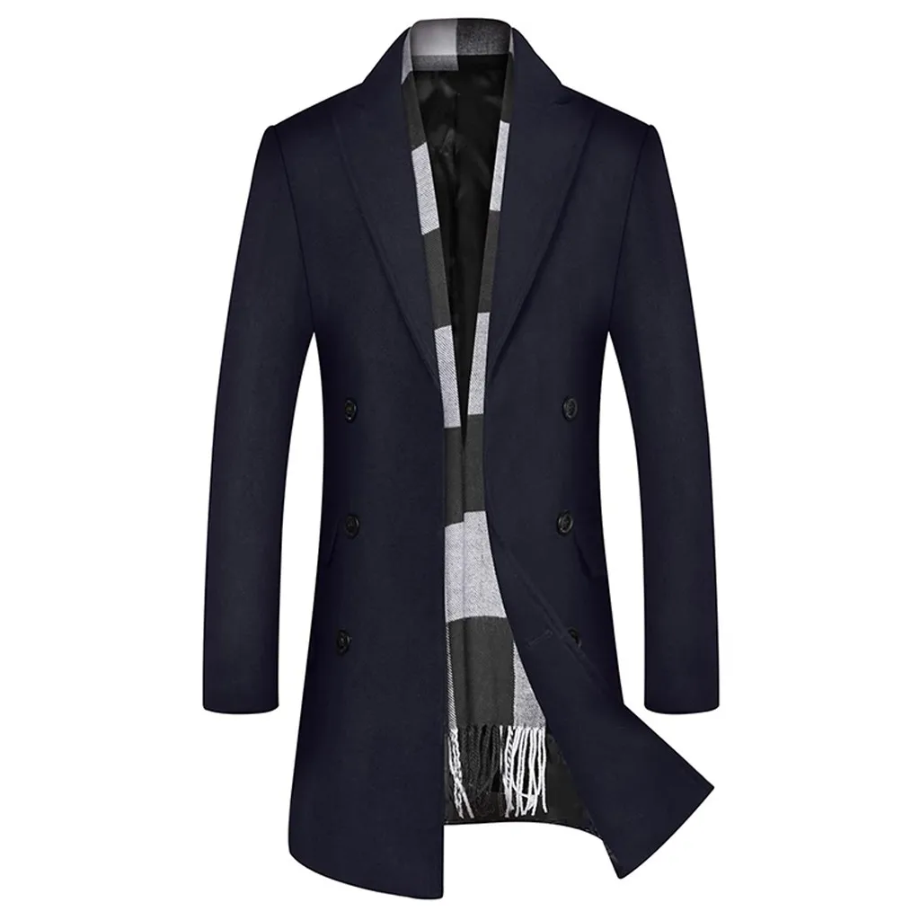 Зимние шерстяные куртки мужские пальто высококачественный шерстяной Тренч