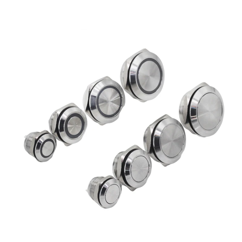 Сверхкороткий металлический кнопочный переключатель символ узора на заказ