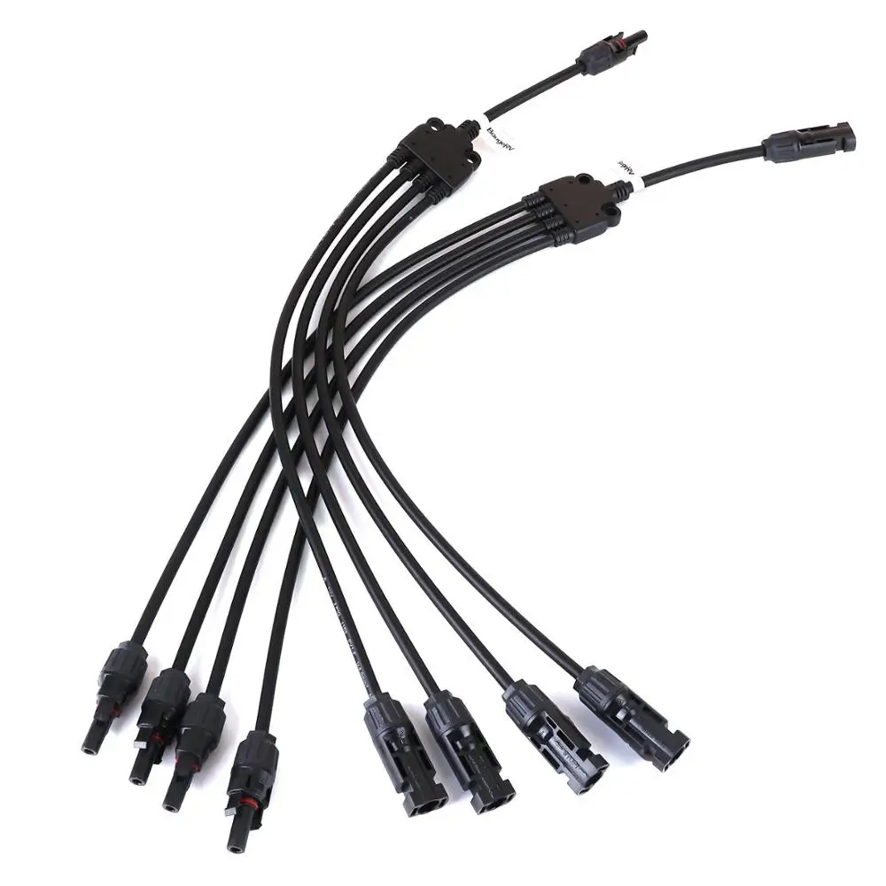 Одна пара солнечных разъемов Y Тип 4 ветка от одного до четырех комбинированных