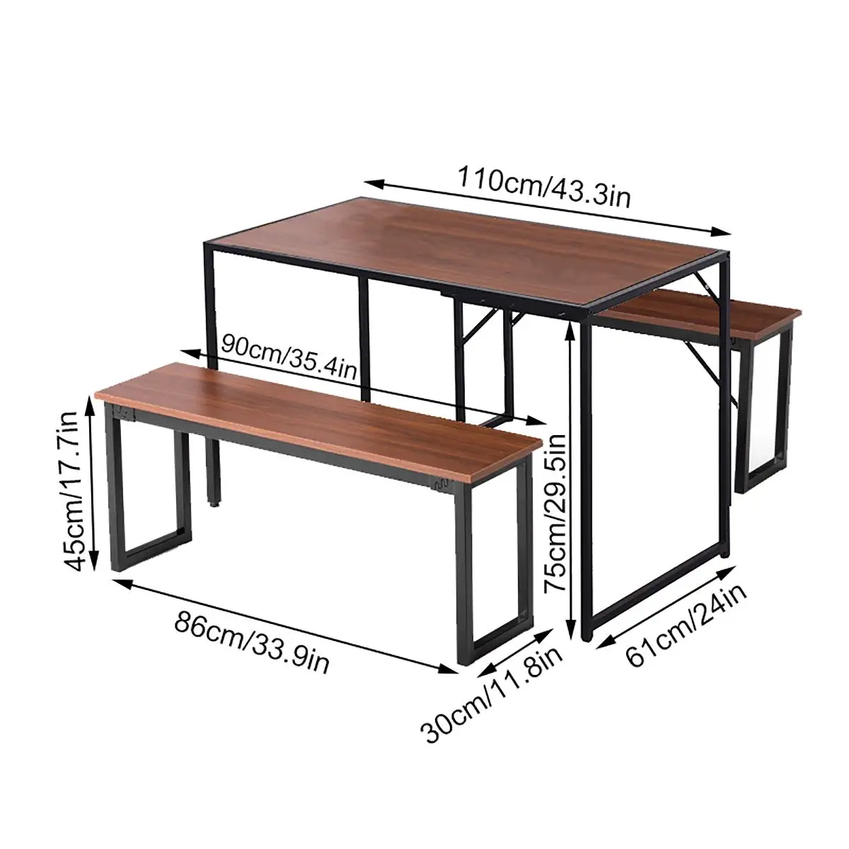 

Multi-function Dinning Table Set Furniture Dining Room Wood Kitchen Furniture White/Black Marble