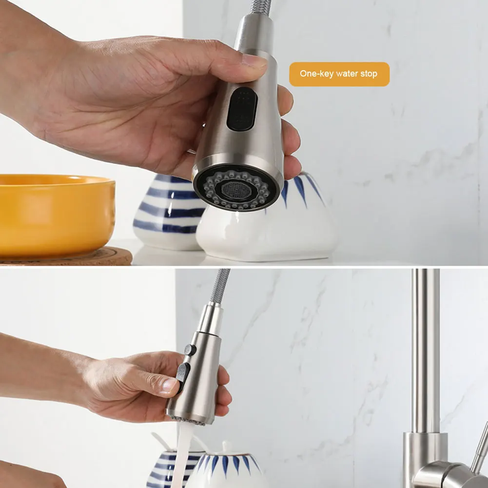 

Touch on Kitchen Faucets 304 Stainless Steel Pull Down Automatic Sensor Water Faucet Suitable for Bathroom Toilet Kitchen Hotel