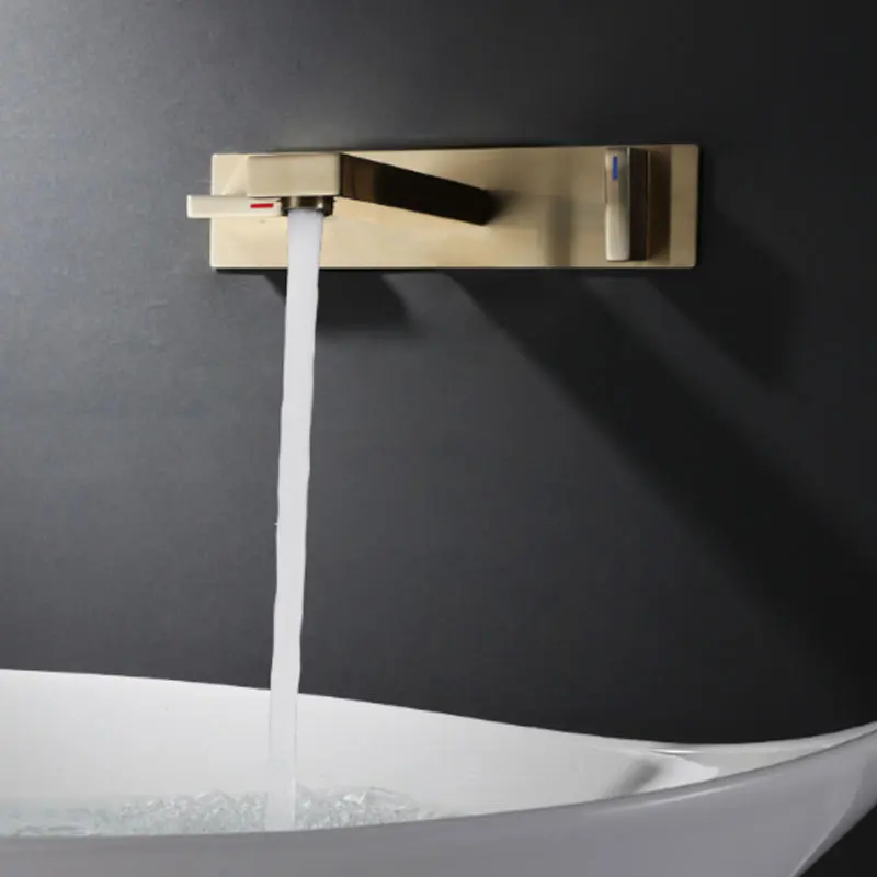 

Dark into two-piece basin that wash a face the bathroom wall brushed gold basin tap tap