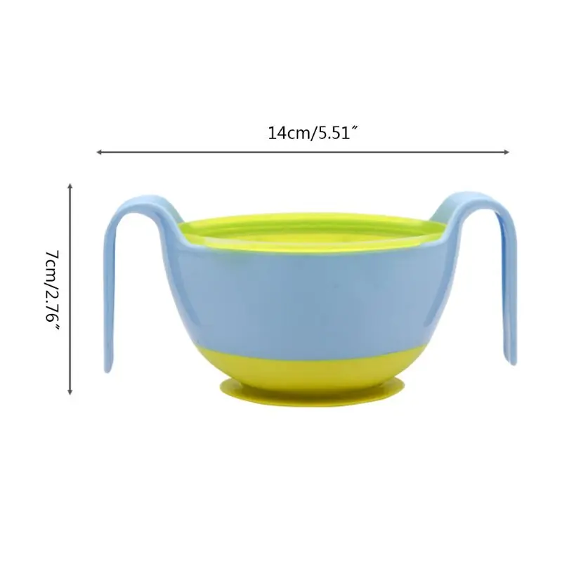 

Baby Training Dish 3 in 1 Silicone Feeding Bowl Replacement Straw Food Container Bowl New