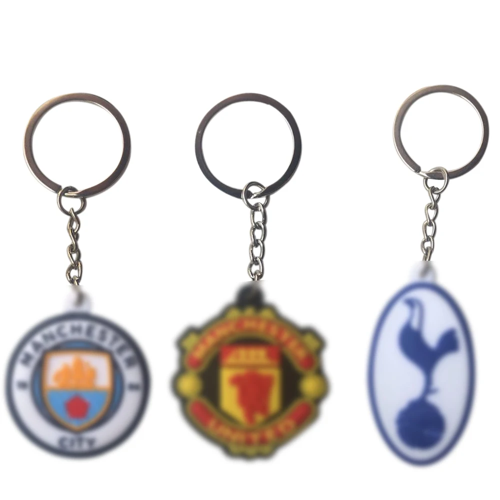

England Club Pvc Soccer Cloth Famous Football Keychain Keyring Keyrang Keyholder For Football Soccer Key Pandent Anti-lost