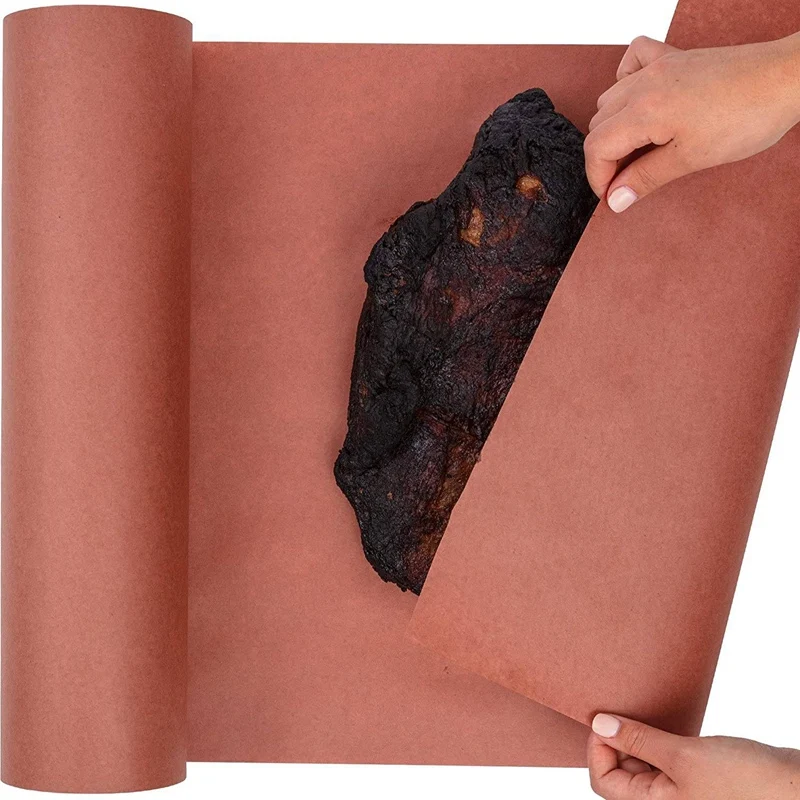 

45.7cmx53. Pink Kraft Butcher Paper Roll Food Grade Peach Wrapping Paper for Smoking Meat of All Varieties