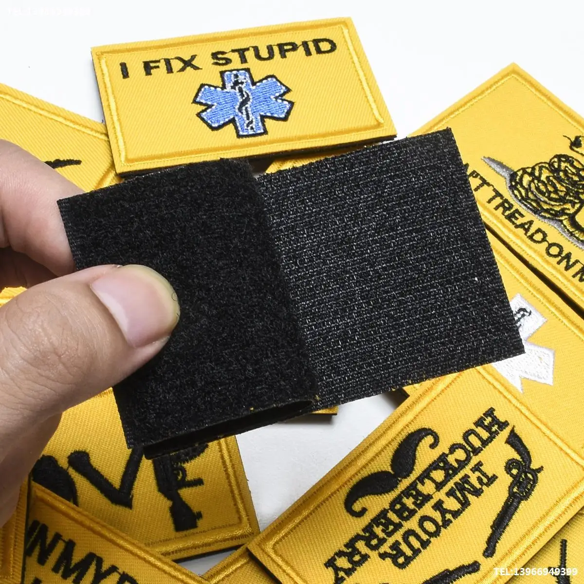 

Velcro armband English alphabet embroidery cloth Velcro armband hair surface cross border supply