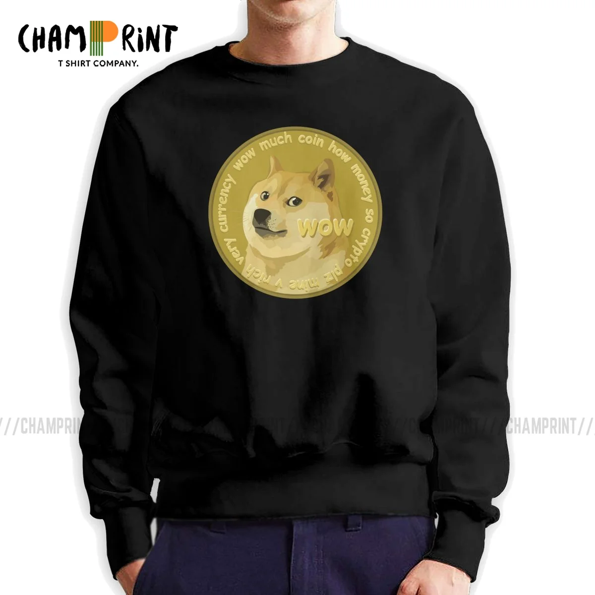 

Doge Coin Men Sweatshirt Bitcoin Crypto Cryptocurrency Ethereum Dogecoin Btc Blockchain Hip-hop Pullover Printed Hoodie for Men