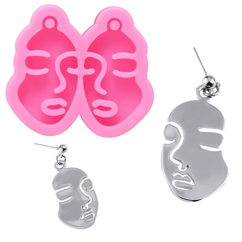 Глянцевая женская форма для сережек силиконовая смолы сделай сам эпоксидной |