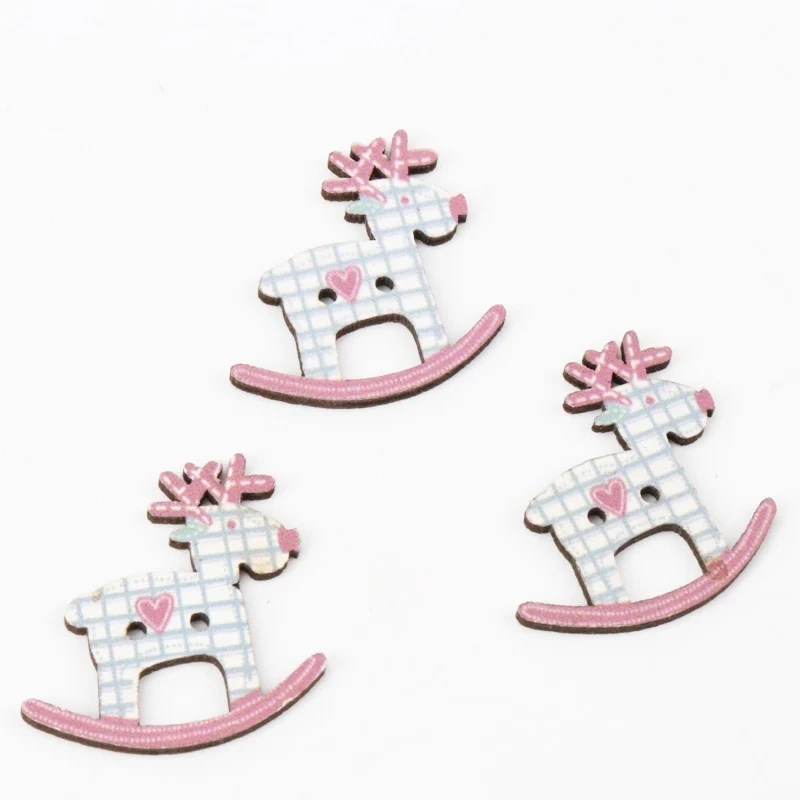 Пуговицы с рисунком растений и животных деревянные пуговицы для домашнего шитья