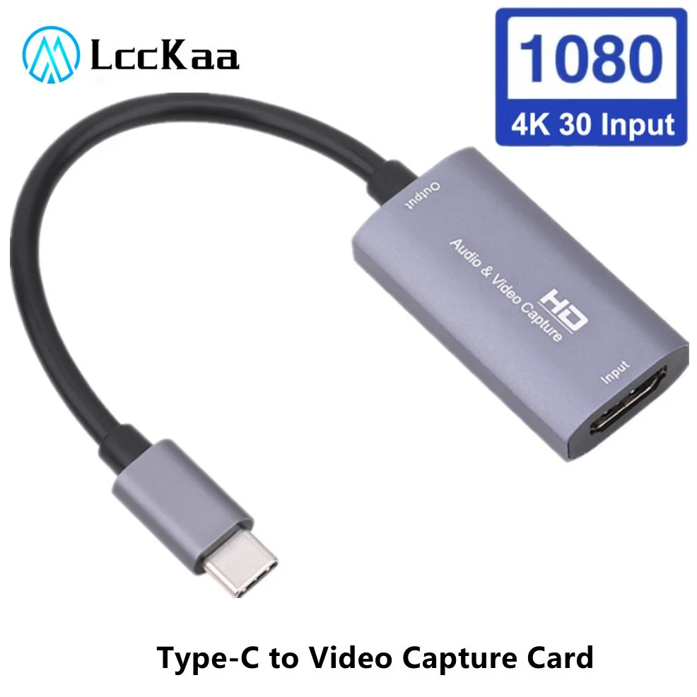 4K 1080P HDMI-совместимая с Type C карта для захвата видео USB 2 0 захват PS4 переключателя