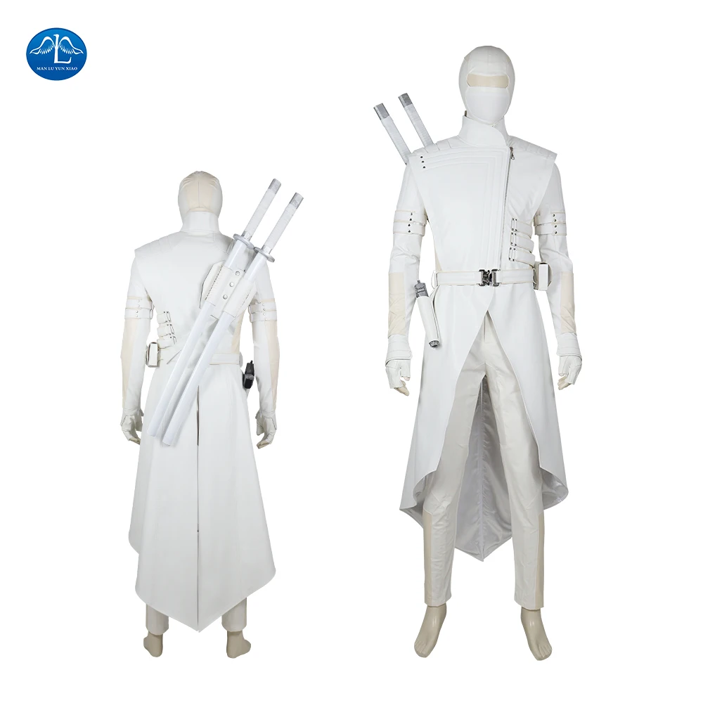 Я Джо ответ Storm Shadow Косплей Паладин Хэллоуин костюм белого цвета доступен в Тренч