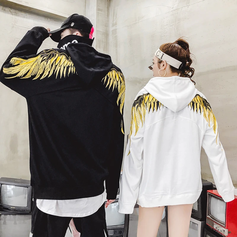 

2020 new Feather embroidery Hoodies Sweatshirts Hoody Headwear Hoodie Autumn Hip Hop Streetwear Clothing