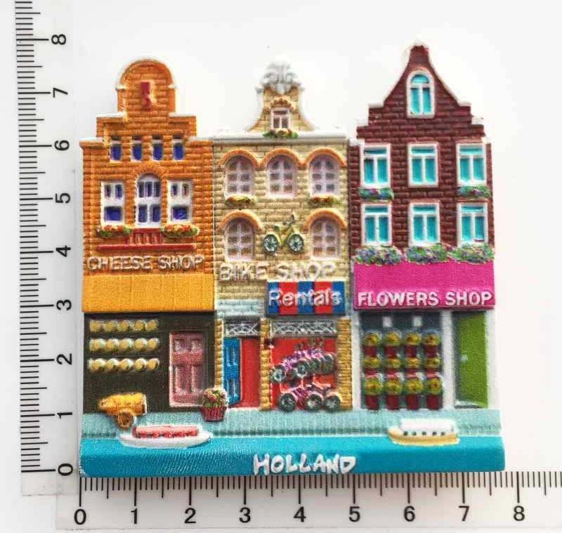 024 Голландские Amsterdam дамские тюльпаны ветряная мельница 3D магниты на холодильник туристические сувениры на холодильник магнитные наклейки для украшения дома - Цвет: 024