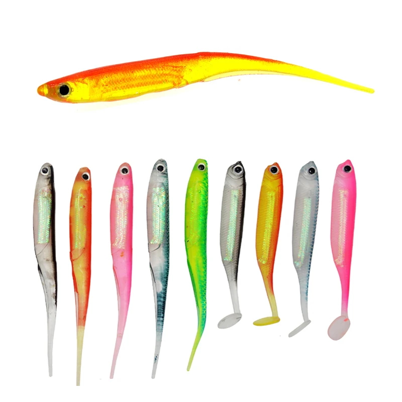 WLDSLURE 4 шт./лот 7 5 см/10 см Мягкая приманка рыба Рыбалка LureBait Swimbaits пластиковая