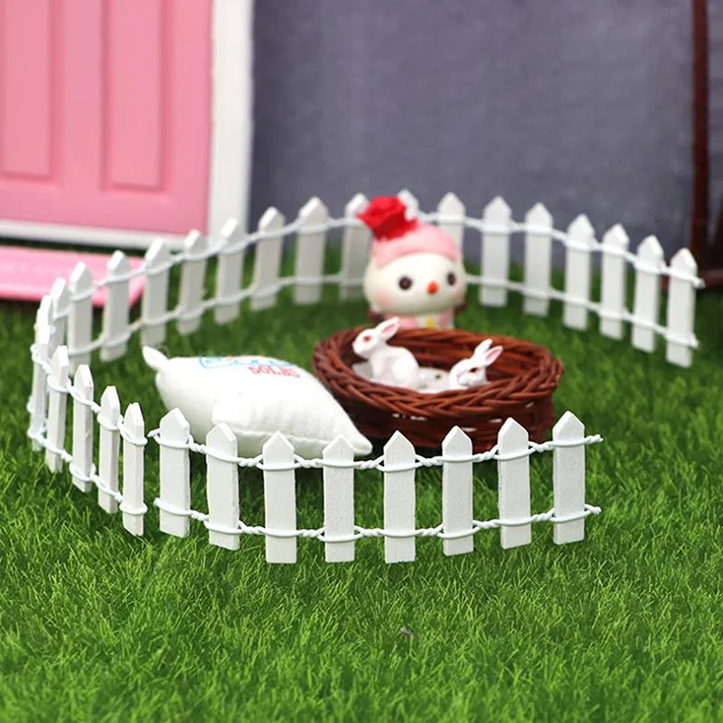 

Wooden Fencing Wood Barrier DIY Mini Landscape Fairy Garden Figurines Miniatures Accessories Handmade Crafts