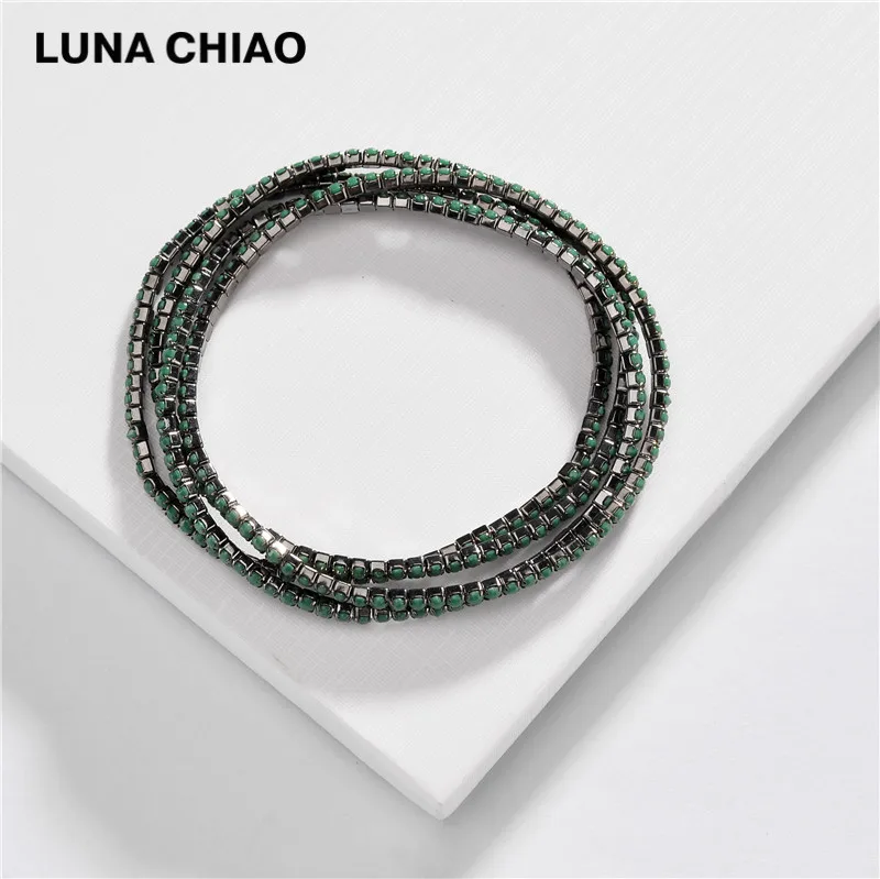 LUNA Чао 4 шт./компл. Браслет-манжета смолы БИСЕРНЫЕ НИТИ несколько составные браслеты для Для женщин