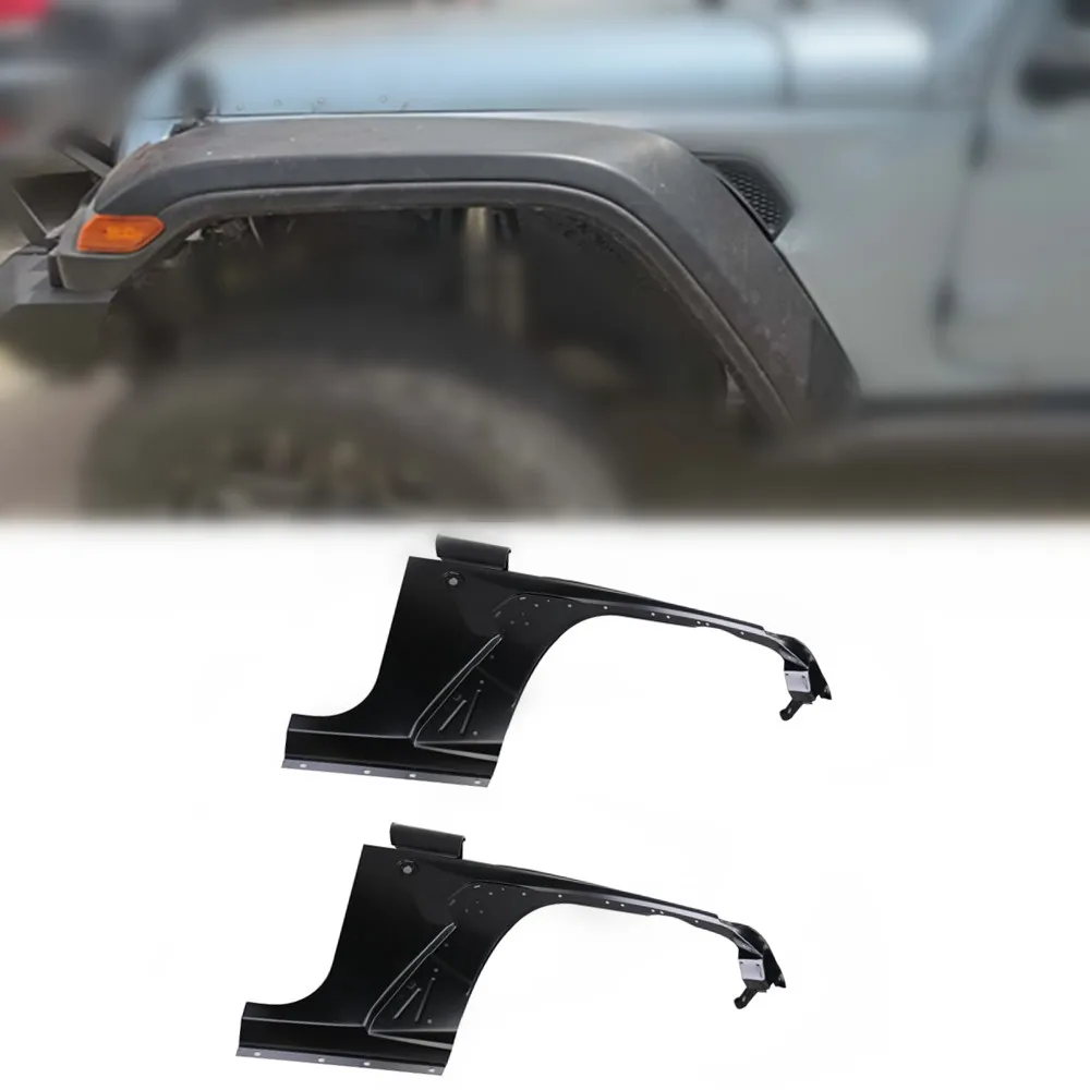 Брызговики передние стальные для J E P JK Wrangler 2007-2017 пара черные | Автомобили и