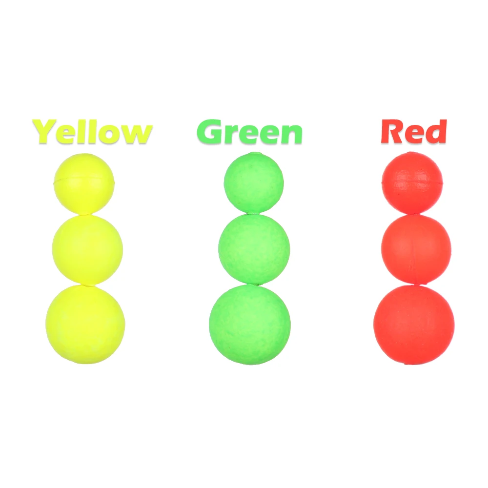 100 шт. Пенопластовые Поплавки мяч бобы форма снасть Рыболовные бусины пробки