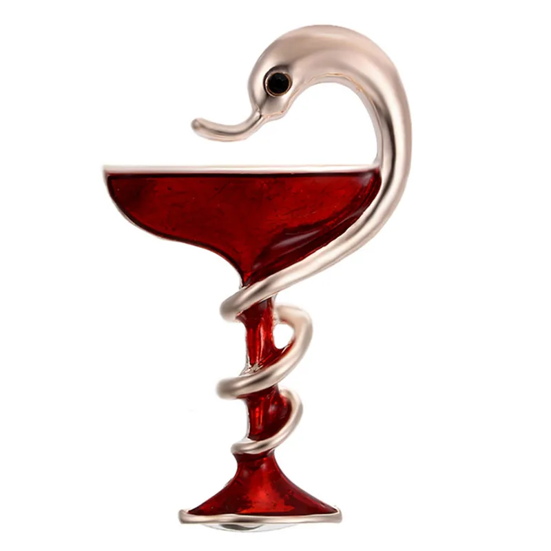 Специальный красный трофей памятный Кубок с Броши со змеями булавки для женщин