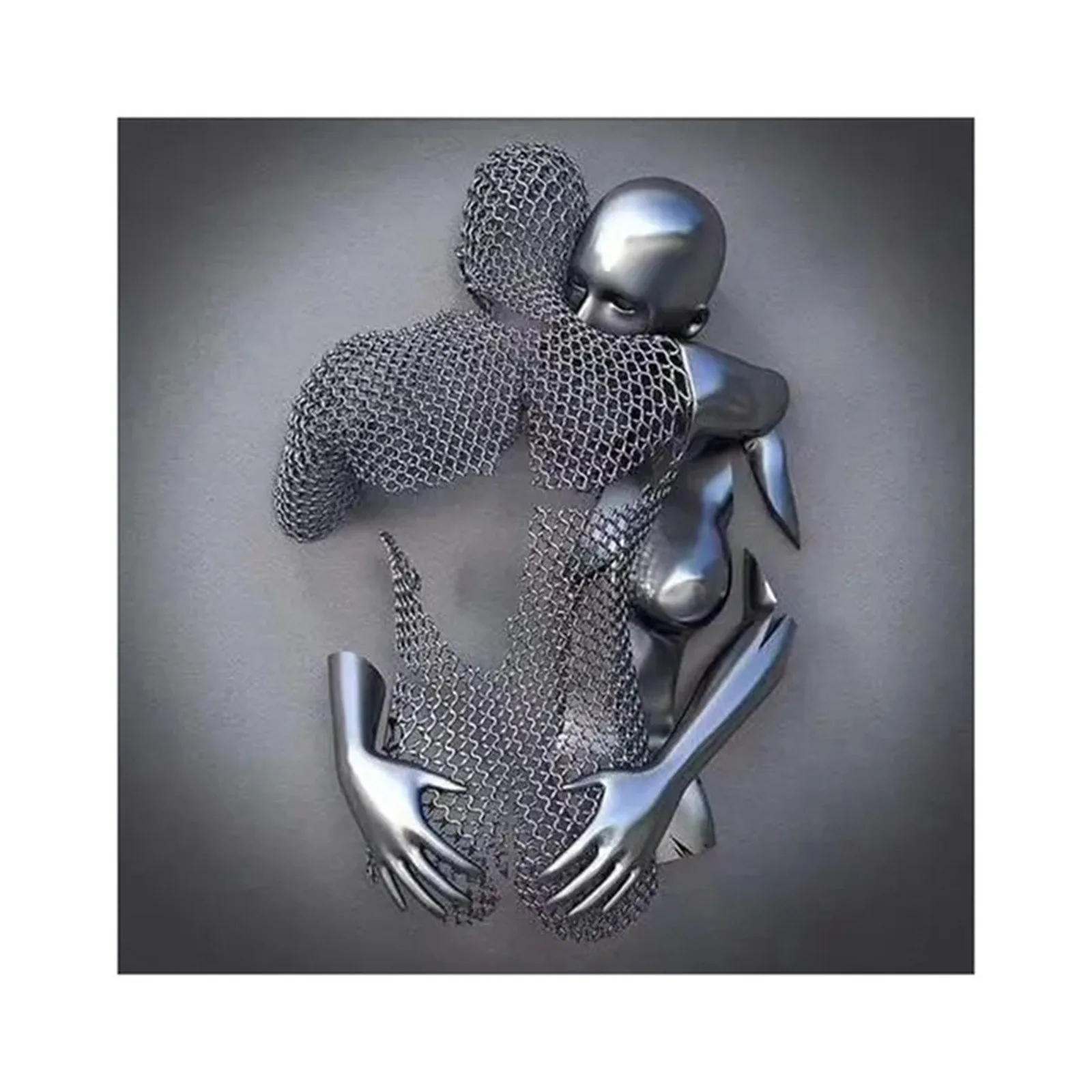 

Love Heart 3d Wall Art Decor Metal Figure Statue Art Canvas Painting Hanging Canvas Painting Without Frame Modern Living Room