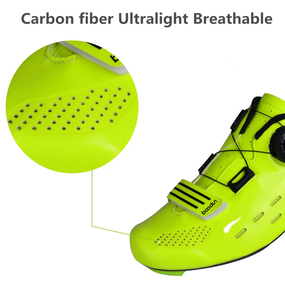 

BOODUN Road Cycling Shoes Men Carbon Fiber Breathable Racing Self-locking Professional Bicycle Sneakers Women Sports Bicicleta