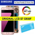 Дисплей с тачскрином в сборе 5,1 ''Super AMOLED для Samsung Galaxy S7, G930, G930F, SM-G930F, ЖК-дисплей с рамкой, сменные детали