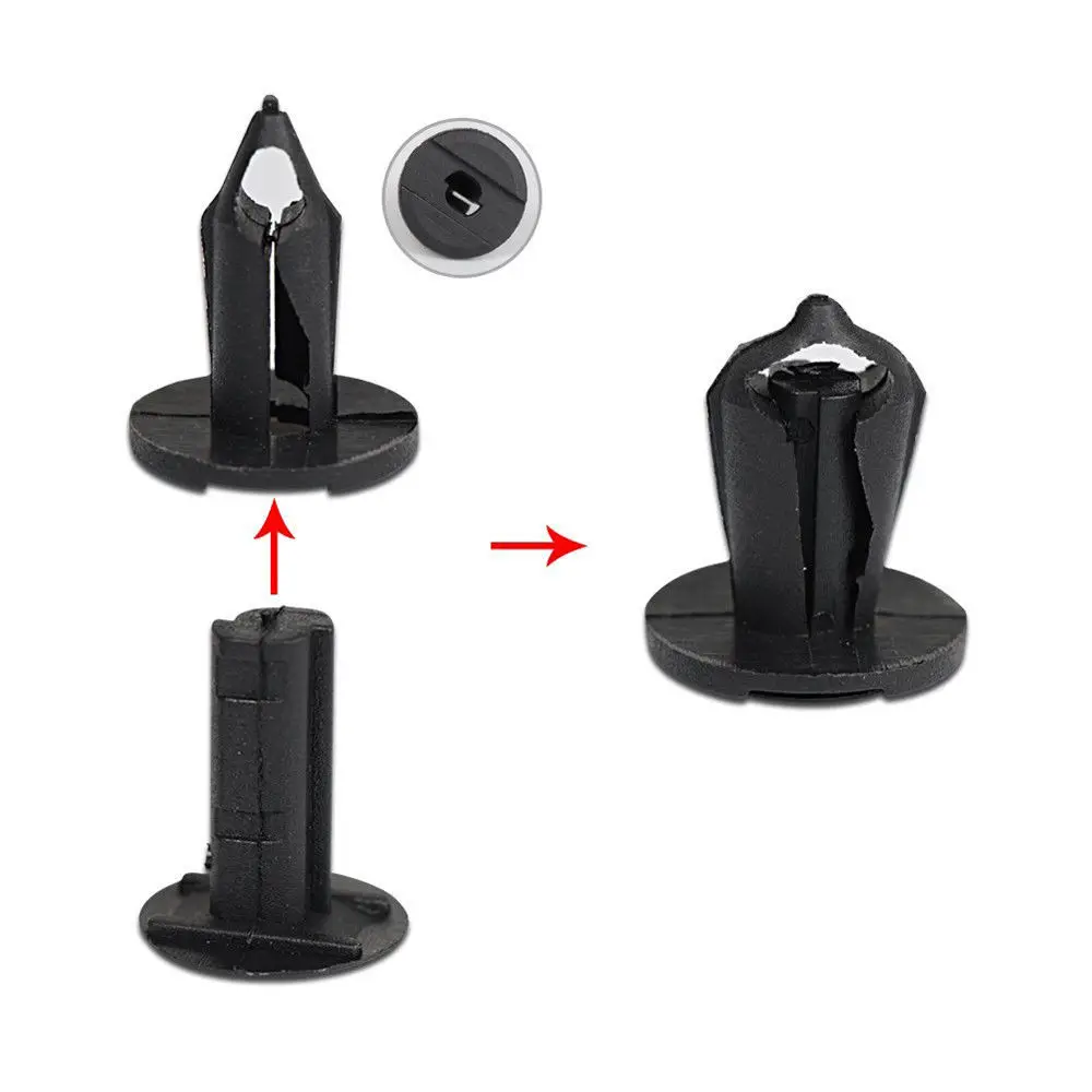 

10Pcs Car Rivets Parts Auto SUV Fender Retainer Truck Exterior Plastic Fastener 9 Mm Bumper Car Body
