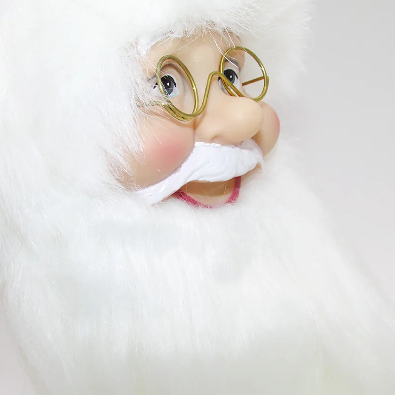 Искусственная голова Санта Клауса Рождественское украшение красная фотография