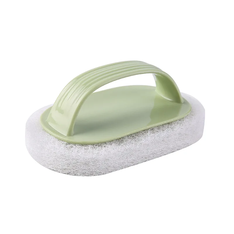 

Striped Handle Cleaning Brush Sponge Wipe Tile Kitchen Cleaning Sponge Wipe Decontamination Cleaning Brush