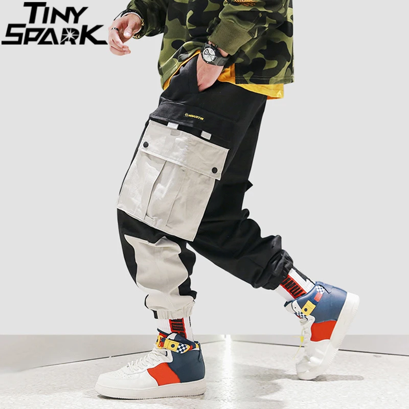 Мужские брюки карго с несколькими карманами в стиле Харадзюку для бега уличная