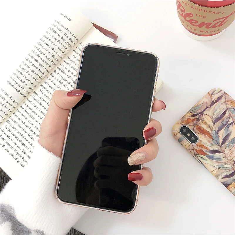 Винтажный чехол для телефона с акварельными цветочными листьями iphone XR Жесткий