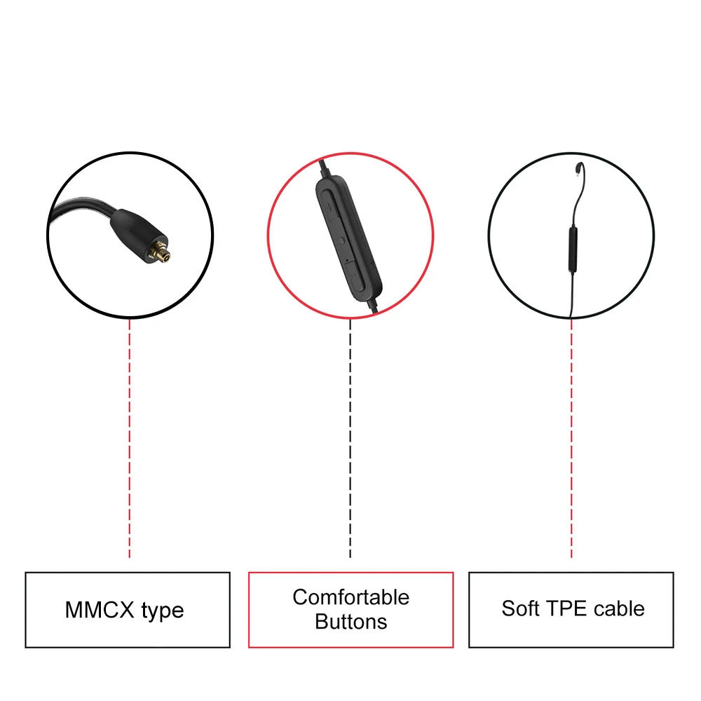 BQEYZ 2Pin 0 78 мм MMCX Bluetooth 5 Сменный кабель для наушников AptX-HD беспроводные HiFi наушники
