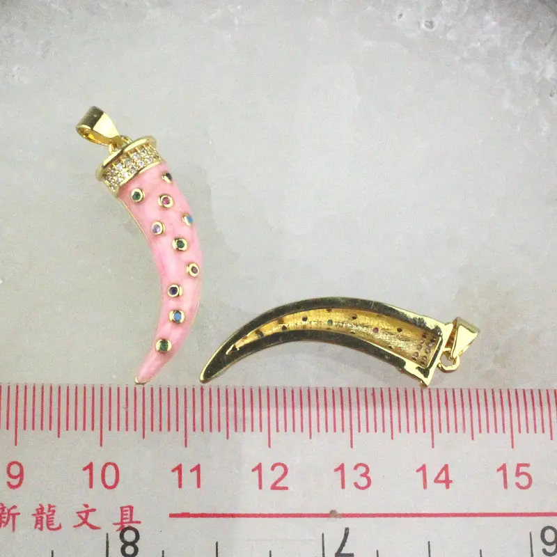30*8 мм 10 шт./лот модная разноцветная эмаль с подвеской из фианита шарма эмалью в