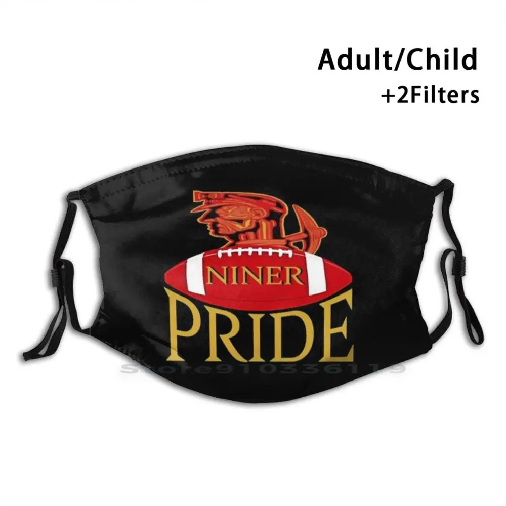 

San Francisco Football Niner Pride Print Reusable Pm2.5 Filter DIY Mouth Mask Kids Football Skyline Sports Niners California Sf