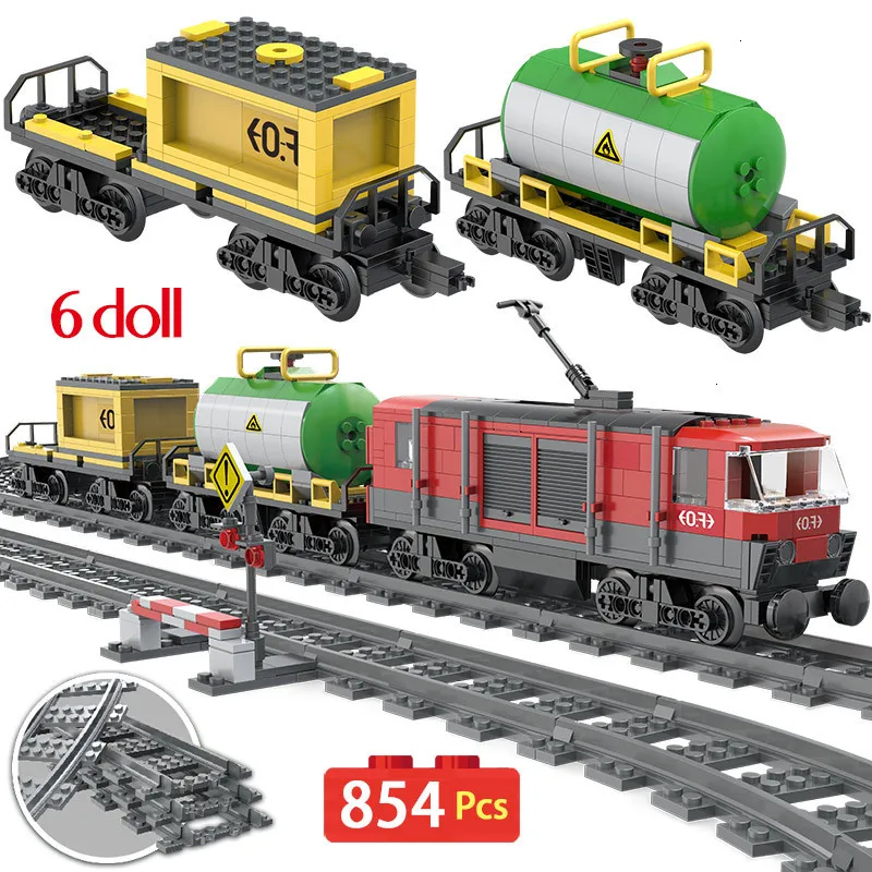 Детские &quots строительные блоки Creator межгород Поезд серии Compatibe трек