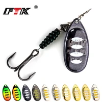 ftk fishing lure willow spinner bait 8 4g12 5g14 7g copper size 3 5 with 35647 br treble hook 2 10 hard lure
