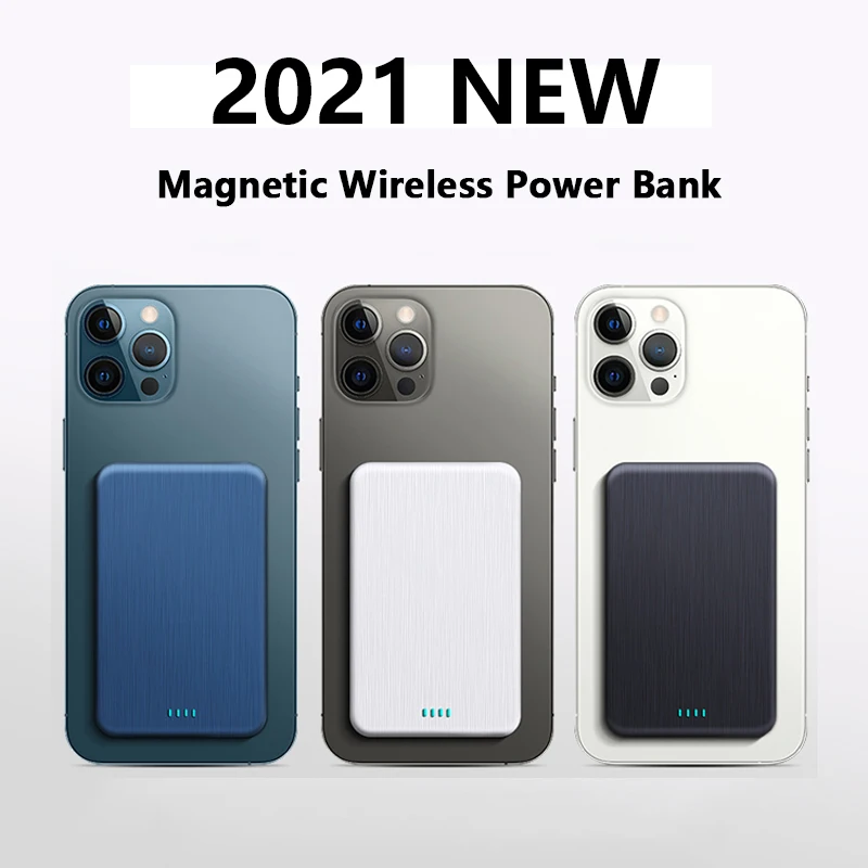 

2022 NEW 15W Magnetic Thin and light design Wireless Power Bank Fast Charger For iphone 13 12 13Pro Max 12Mini Mobile Phone mag