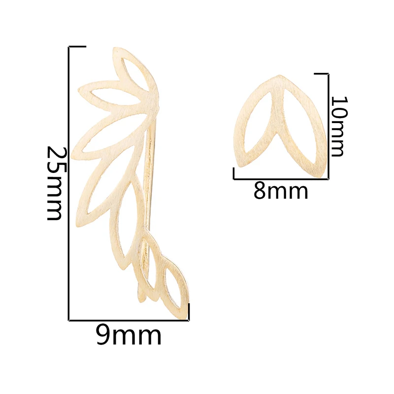 

MC 925 Sterling Silver Stud Earrings For Women INS Hot Leaf Earrings 18K Gold Zircons Earrings Fashion Fancy Piercing Earrings