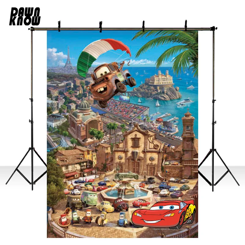 

Индивидуальный мультяшный гоночный красный автомобиль фотография Фон dawnзнаем Детский День Рождения Вечеринка декоративная Фотостудия