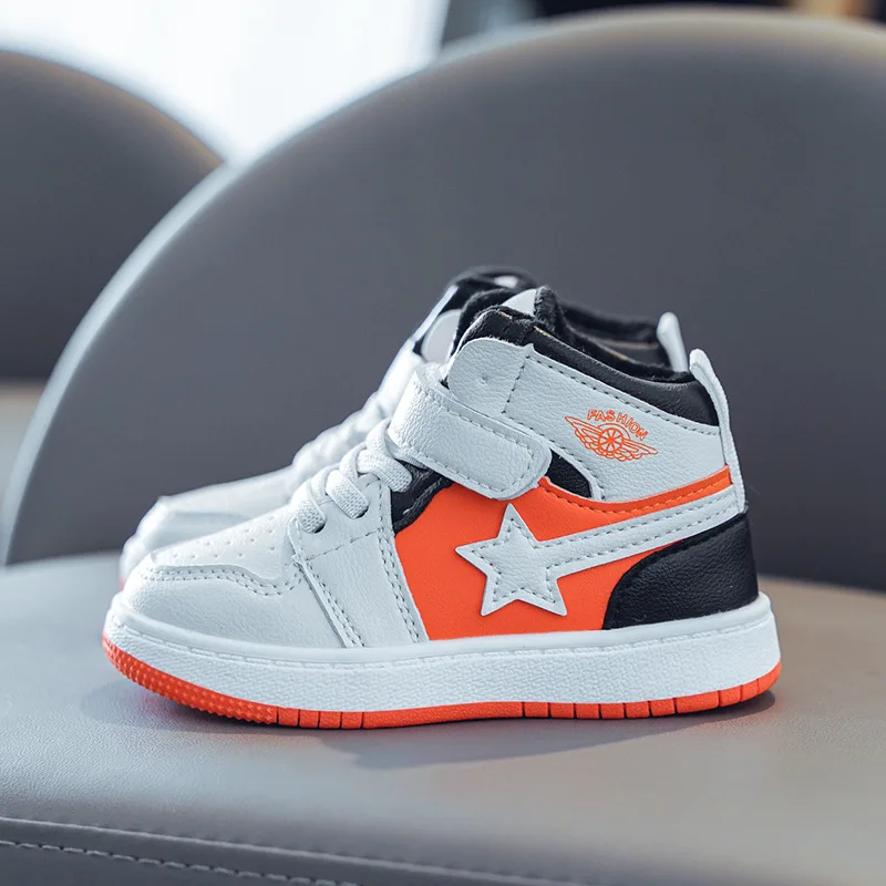 

Kids Winter Sneaker Shoes PU Leather Children's Warm Sneakers For Girls Boys Hook Loop Toddler Fashion Sport Shoes 3-12 Years