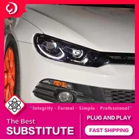 akd car styling headlights for scirocco r 2009 2015 led headlight drl head lamp led projector automotive accessories