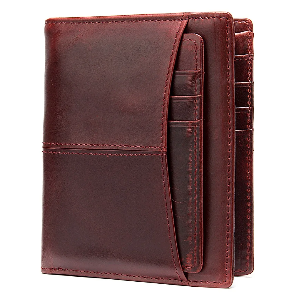 Кожаный ретро повседневный бумажник с несколькими картами|Мужские кошельки| |