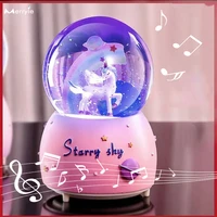 unicorn led music crystal ball colorful night lights child baby girlfriend birthday christmas gift bedside night lamps for kids