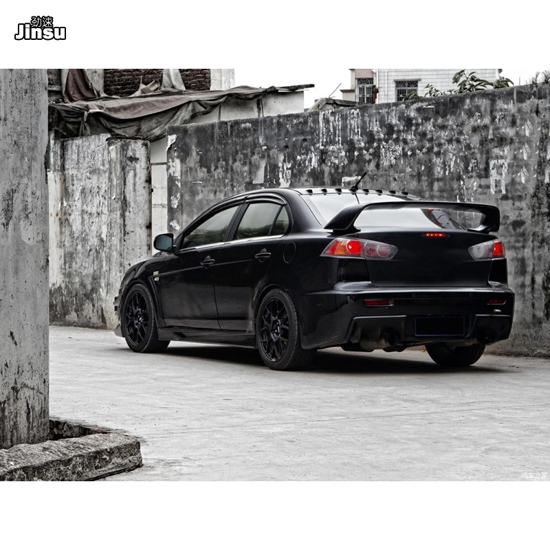 Полипропиленовый матовый черный Праймер задний спойлер на крышу губа для Mitsubishi