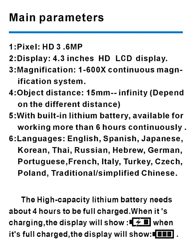 600X цифровой микроскоп 4,3 дюймов HD lcd паяльник инструмент Электронный видео микроскопы bga телефон ремонт USB стойка с лупой камера
